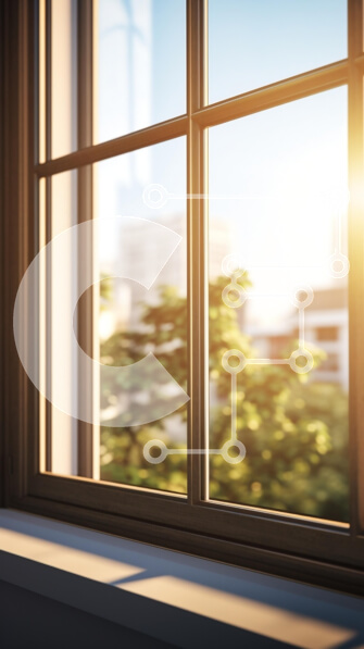 Intra Συλλεκτικό Ξύλινο Παζλ Plywood  4mm - Ηλιόλουστο παράθυρο με θέα στο πράσινο Σε Ξύλινο Κουτί - Διαστάσεις Puzzle: 10x10 cm – 25 κομμάτια