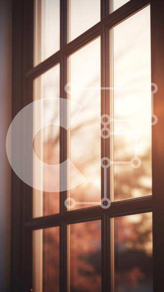 Intra Συλλεκτικό Ξύλινο Παζλ Plywood  4mm - Ήσυχη θέα στο ηλιοβασίλεμα μέσα από ένα παράθυρο Σε Ξύλινο Κουτί - Διαστάσεις Puzzle: 10x10 cm – 25 κομμάτια