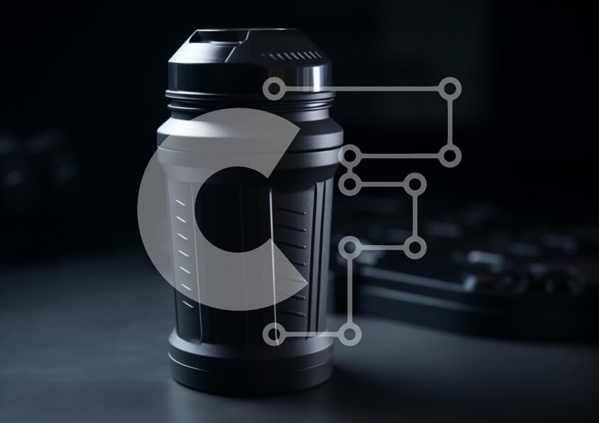 Intra Συλλεκτικό Ξύλινο Παζλ Plywood  4mm - Μοντέρνο μαύρο δοχείο με μεταλλικό τοπ Σε Ξύλινο Κουτί - Διαστάσεις: 10x10 cm – 25 κομμάτια