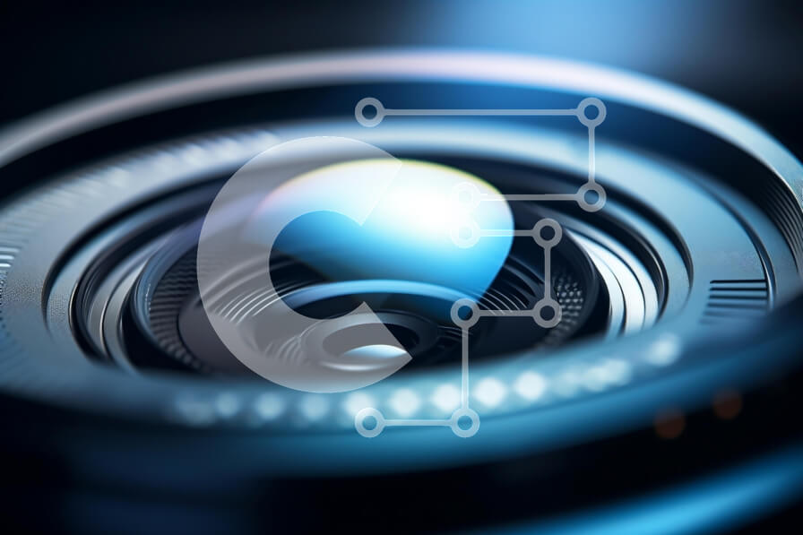 Intra Συλλεκτικό Ξύλινο Παζλ Plywood  4mm - Κοντινό πλάνο ενός φακού κάμερας Σε Ξύλινο Κουτί - Διαστάσεις Puzzle: 10x10 cm – 25 κομμάτια