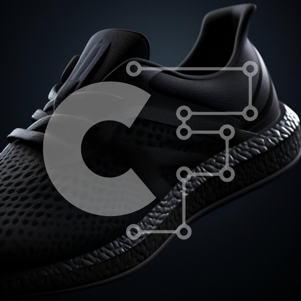 Σετ των 2 Intra Συλλεκτικό Ξύλινο Παζλ Plywood  4mm - Κοντινό πλάνο ενός κομψού μαύρου αθλητικού παπουτσιού Σε Ξύλινο Κουτί - Διαστάσεις: 10x10 cm – 25 κομμάτια