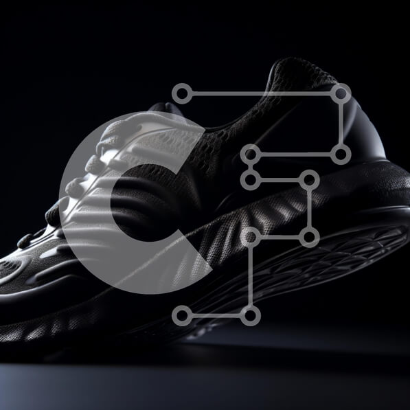 Σετ των 2 Intra Συλλεκτικό Ξύλινο Παζλ Plywood  4mm - Κομψό μαύρο παπούτσι για τρέξιμο Σε Ξύλινο Κουτί - Διαστάσεις: 10x10 cm – 25 κομμάτια