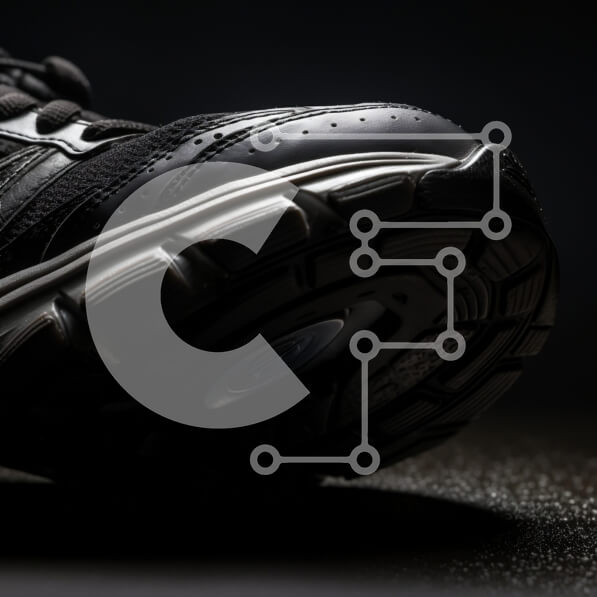 Intra Συλλεκτικό Ξύλινο Παζλ Plywood  4mm - Κοντινό πλάνο του μαύρου πάνινα παπούτσια Σε Ξύλινο Κουτί - Διαστάσεις: 10x10 cm – 25 κομμάτια