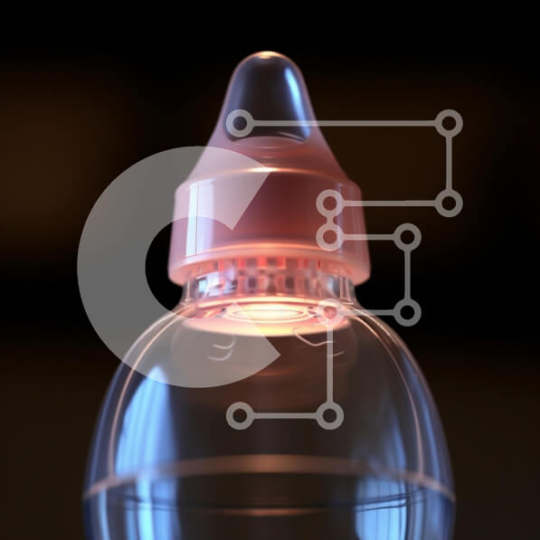 Intra Συλλεκτικό Ξύλινο Παζλ Plywood  4mm - Κοντινό πλάνο ενός μπιμπερό Σε Ξύλινο Κουτί - Διαστάσεις: 10x10 cm – 25 κομμάτια