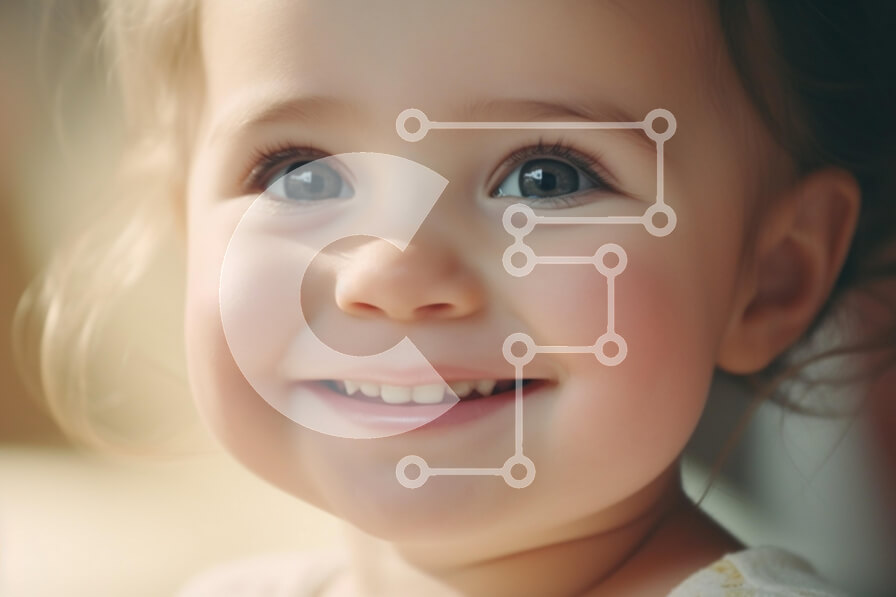 Intra Συλλεκτικό Ξύλινο Παζλ Plywood  4mm - Πορτρέτο ενός χαμογελαστού παιδιού Σε Ξύλινο Κουτί - Διαστάσεις Puzzle: 10x10 cm – 25 κομμάτια