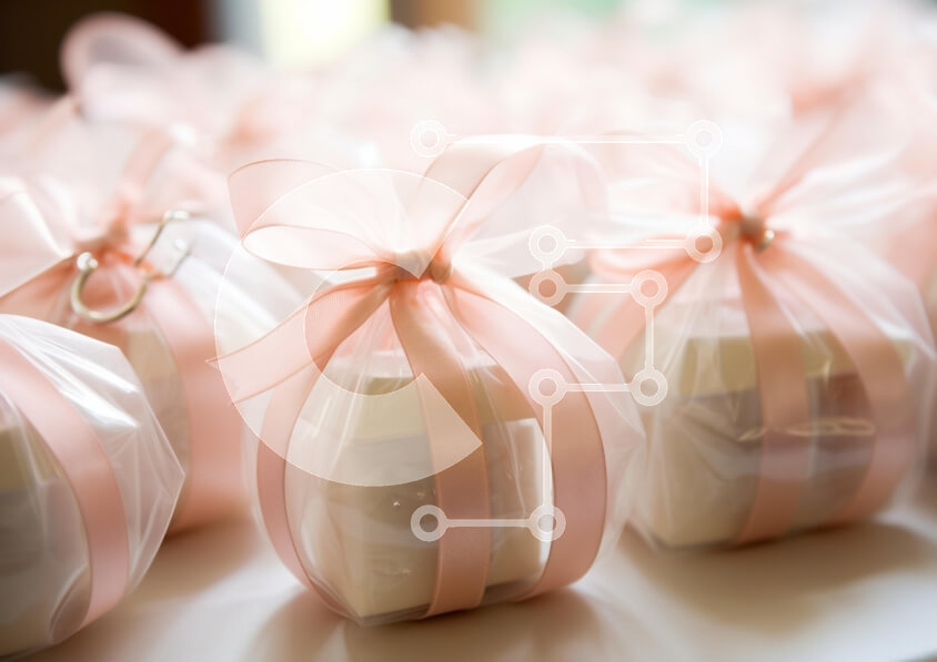 Intra Συλλεκτικό Ξύλινο Παζλ Plywood  4mm - Κομψά κουτιά δώρου τυλιγμένα με ροζ κορδέλες Σε Ξύλινο Κουτί - Διαστάσεις: 10x10 cm – 25 κομμάτια