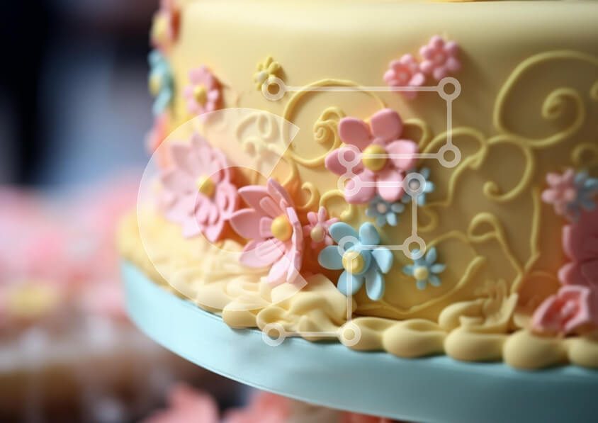 Σετ των 2 Intra Συλλεκτικό Ξύλινο Παζλ Plywood  4mm - Διακοσμητικό Floral Cake Σε Ξύλινο Κουτί - Διαστάσεις: 10x10 cm – 25 κομμάτια