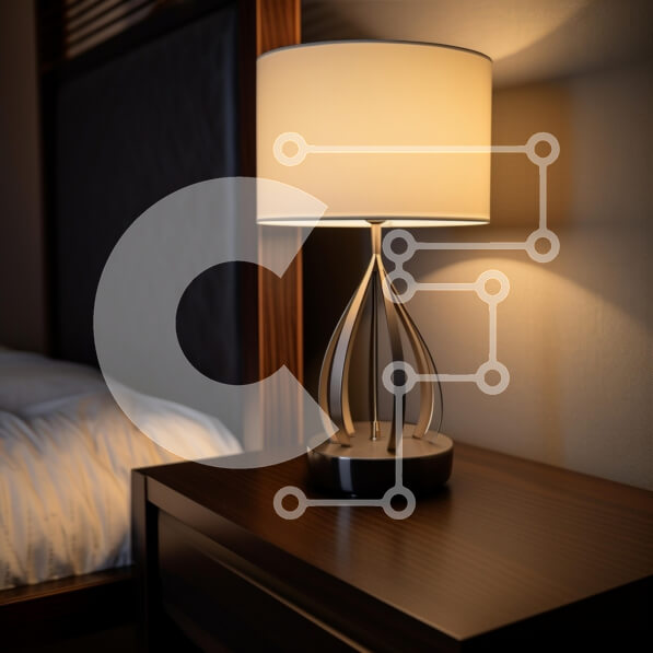 Intra Συλλεκτικό Ξύλινο Παζλ Plywood  4mm - Μοντέρνο φωτιστικό κομοδίνου σε ένα άνετο υπνοδωμάτιο Σε Ξύλινο Κουτί - Διαστάσεις Puzzle: 10x10 cm – 25 κομμάτια