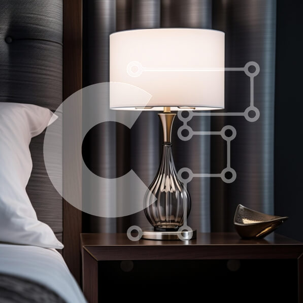 Intra Συλλεκτικό Ξύλινο Παζλ Plywood  4mm - Κομψό φωτιστικό κομοδίνου σε μοντέρνο υπνοδωμάτιο Σε Ξύλινο Κουτί - Διαστάσεις Puzzle: 10x10 cm – 25 κομμάτια