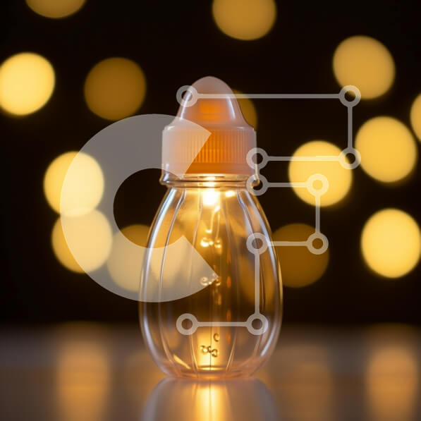 Intra Συλλεκτικό Ξύλινο Παζλ Plywood  4mm - Φωτιζόμενο μπιμπερό με φόντο Bokeh Σε Ξύλινο Κουτί - Διαστάσεις: 10x10 cm – 25 κομμάτια