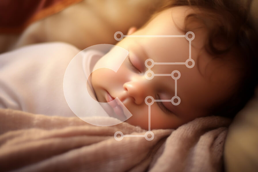 Intra Συλλεκτικό Ξύλινο Παζλ Plywood  4mm - Sleeping Baby σε ένα άνετο περιβάλλον Σε Ξύλινο Κουτί - Διαστάσεις Puzzle: 10x10 cm – 25 κομμάτια