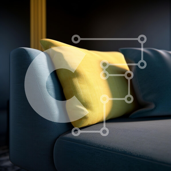 Intra Συλλεκτικό Ξύλινο Παζλ Plywood  4mm - Μοντέρνος καναπές με κίτρινο μαξιλάρι Σε Ξύλινο Κουτί - Διαστάσεις Puzzle: 10x10 cm – 25 κομμάτια