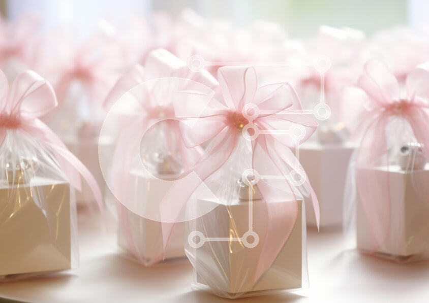 Intra Συλλεκτικό Ξύλινο Παζλ Plywood  4mm - Όμορφα τυλιγμένα κουτιά δώρου με ροζ κορδέλες Σε Ξύλινο Κουτί - Διαστάσεις: 10x10 cm – 25 κομμάτια