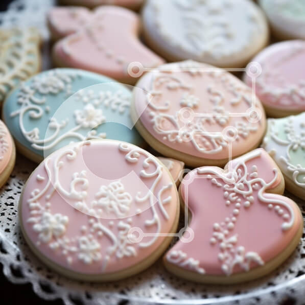 Σετ των 2 Intra Συλλεκτικό Ξύλινο Παζλ Plywood  4mm - Διακοσμημένα μπισκότα σε πετσετάκι δαντέλας Σε Ξύλινο Κουτί - Διαστάσεις: 10x10 cm – 25 κομμάτια