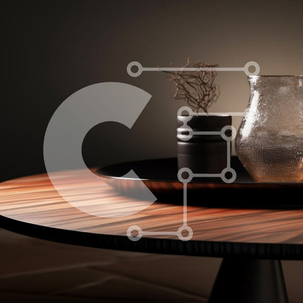 Intra Συλλεκτικό Ξύλινο Παζλ Plywood  4mm - Κομψό στρογγυλό ξύλινο τραπέζι με διακοσμητικά στοιχεία Σε Ξύλινο Κουτί - Διαστάσεις Puzzle: 10x10 cm – 25 κομμάτια