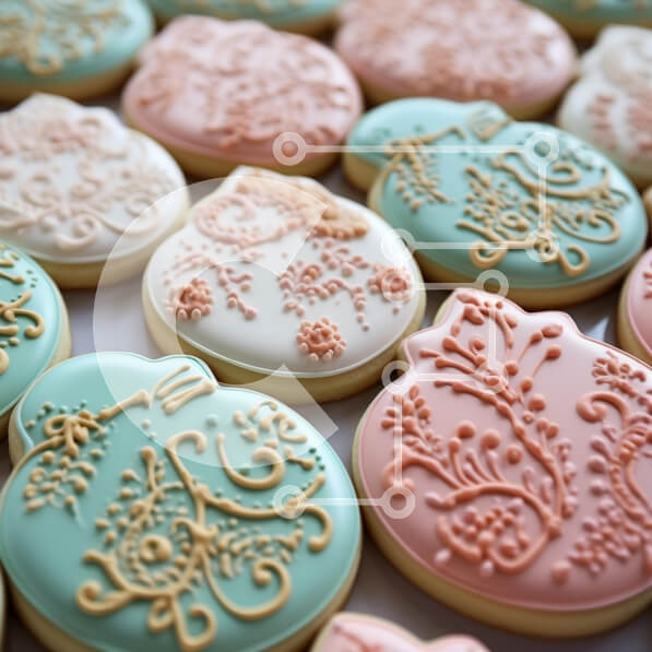 Σετ των 2 Intra Συλλεκτικό Ξύλινο Παζλ Plywood  4mm - Διακοσμημένα μπισκότα σε παστέλ χρώματα Σε Ξύλινο Κουτί - Διαστάσεις: 10x10 cm – 25 κομμάτια