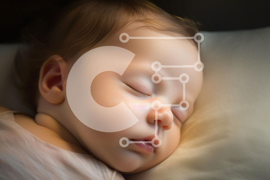 Intra Συλλεκτικό Ξύλινο Παζλ Plywood  4mm - Μωρό ύπνου στο μαξιλάρι Σε Ξύλινο Κουτί - Διαστάσεις Puzzle: 10x10 cm – 25 κομμάτια