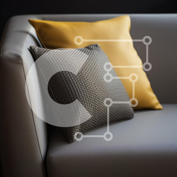 Intra Συλλεκτικό Ξύλινο Παζλ Plywood  4mm - Διακοσμητικά μαξιλάρια σε μοντέρνο καναπέ Σε Ξύλινο Κουτί - Διαστάσεις Puzzle: 10x10 cm – 25 κομμάτια