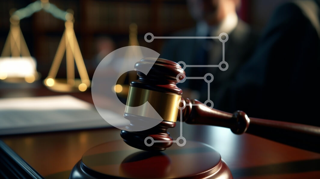 Intra Συλλεκτικό Ξύλινο Παζλ Plywood  4mm - Gavel σε μια ρύθμιση αίθουσας δικαστηρίου Σε Ξύλινο Κουτί - Διαστάσεις Puzzle: 10x10 cm – 25 κομμάτια