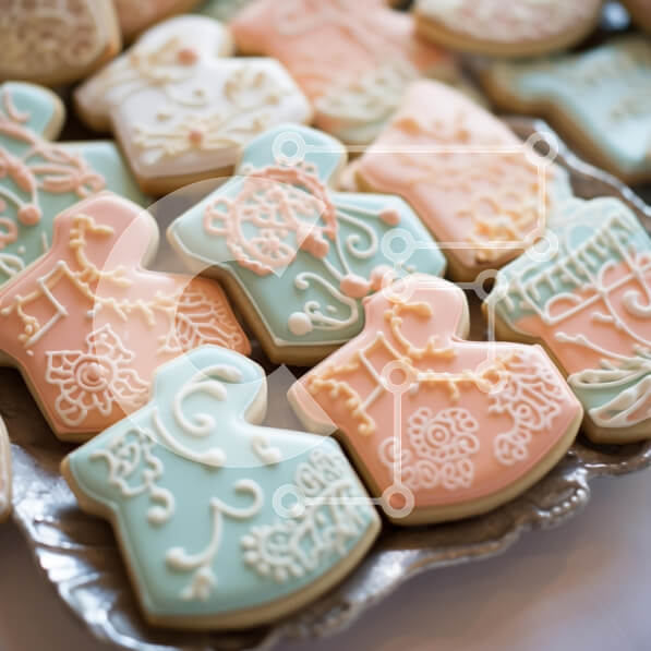 Σετ των 2 Intra Συλλεκτικό Ξύλινο Παζλ Plywood  4mm - Διακοσμημένα μπισκότα σε ασημένια πιατέλα Σε Ξύλινο Κουτί - Διαστάσεις: 10x10 cm – 25 κομμάτια