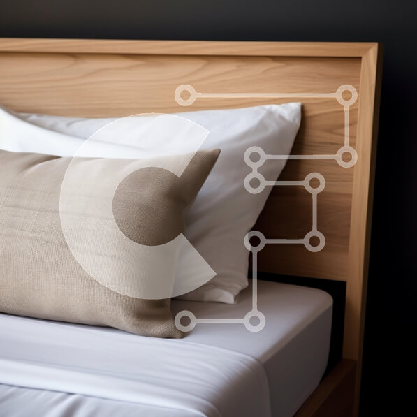 Intra Συλλεκτικό Ξύλινο Παζλ Plywood  4mm - Μινιμαλιστικό υπνοδωμάτιο με ξύλινο κεφαλάρι Σε Ξύλινο Κουτί - Διαστάσεις Puzzle: 10x10 cm – 25 κομμάτια