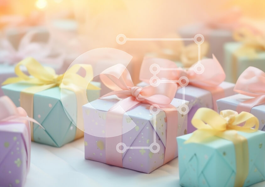 Intra Συλλεκτικό Ξύλινο Παζλ Plywood  4mm - Πολύχρωμα κουτιά δώρων με κορδέλες Σε Ξύλινο Κουτί - Διαστάσεις: 10x10 cm – 25 κομμάτια