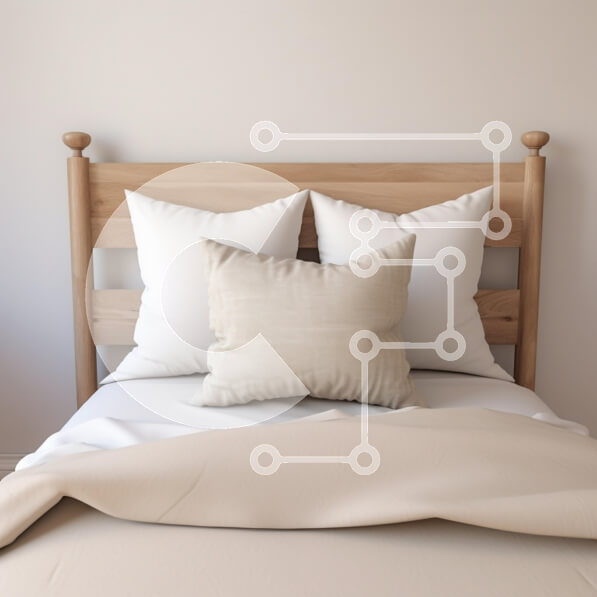 Intra Συλλεκτικό Ξύλινο Παζλ Plywood  4mm - Άνετο υπνοδωμάτιο με ξύλινο κεφαλάρι και μαξιλάρια Σε Ξύλινο Κουτί - Διαστάσεις Puzzle: 10x10 cm – 25 κομμάτια