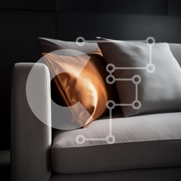 Intra Συλλεκτικό Ξύλινο Παζλ Plywood  4mm - Μοντέρνος καναπές με διακοσμητικά μαξιλάρια Σε Ξύλινο Κουτί - Διαστάσεις Puzzle: 10x10 cm – 25 κομμάτια