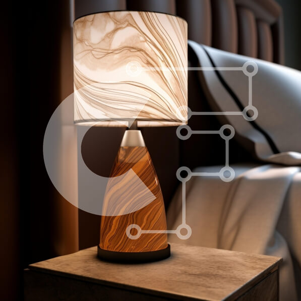 Intra Συλλεκτικό Ξύλινο Παζλ Plywood  4mm - Κομψό φωτιστικό σε άνετο υπνοδωμάτιο Σε Ξύλινο Κουτί - Διαστάσεις Puzzle: 10x10 cm – 25 κομμάτια