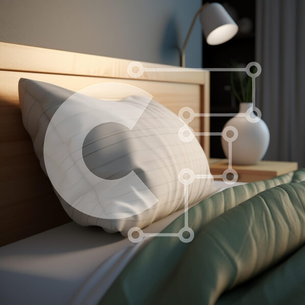 Intra Συλλεκτικό Ξύλινο Παζλ Plywood  4mm - Άνετη γωνιά υπνοδωματίου με μαξιλάρια και πράσινη κουβέρτα Σε Ξύλινο Κουτί - Διαστάσεις Puzzle: 10x10 cm – 25 κομμάτια