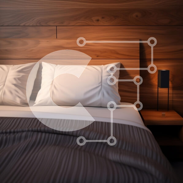 Intra Συλλεκτικό Ξύλινο Παζλ Plywood  4mm - Μοντέρνο εσωτερικό υπνοδωμάτιο με ξύλινο κεφαλάρι Σε Ξύλινο Κουτί - Διαστάσεις Puzzle: 10x10 cm – 25 κομμάτια