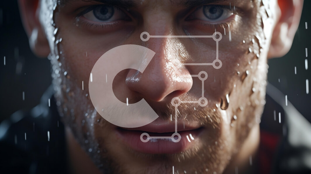 Intra Συλλεκτικό Ξύλινο Παζλ Plywood  4mm - Πορτρέτο ενός άνδρα στη βροχή από κοντά Σε Ξύλινο Κουτί - Διαστάσεις Puzzle: 10x10 cm – 25 κομμάτια