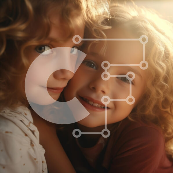 Intra Συλλεκτικό Ξύλινο Παζλ Plywood  4mm - Δύο νεαρά κορίτσια που μοιράζονται μια ευτυχισμένη στιγμή Σε Ξύλινο Κουτί - Διαστάσεις Puzzle: 10x10 cm – 25 κομμάτια