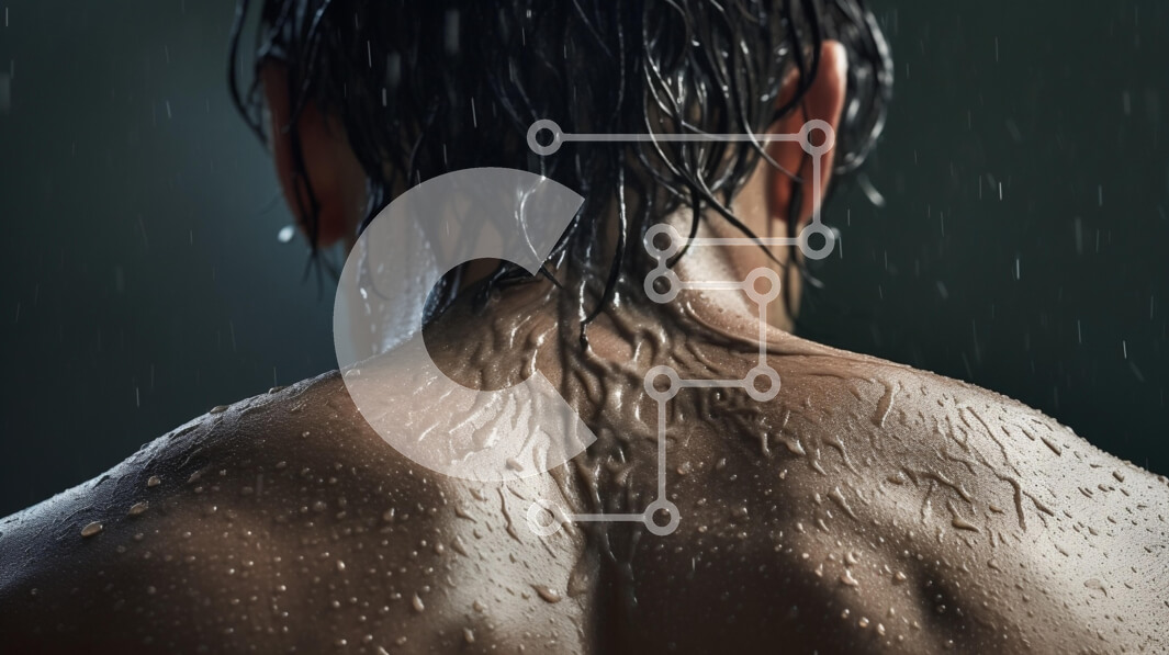 Intra Συλλεκτικό Ξύλινο Παζλ Plywood  4mm - Κοντινό πλάνο μιας υγρής πλάτης με σταγόνες νερού Σε Ξύλινο Κουτί - Διαστάσεις Puzzle: 10x10 cm – 25 κομμάτια