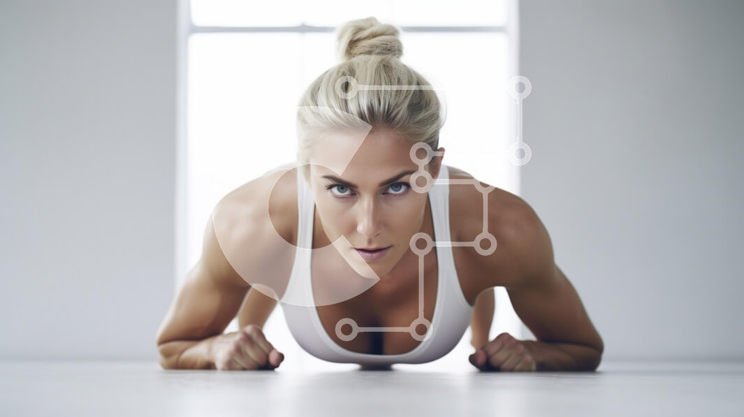 Intra Συλλεκτικό Ξύλινο Παζλ Plywood  4mm - Γυναίκα που συμμετέχει στην άσκηση σανίδας Σε Ξύλινο Κουτί - Διαστάσεις Puzzle: 10x10 cm – 25 κομμάτια