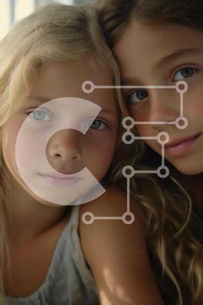 Intra Συλλεκτικό Ξύλινο Παζλ Plywood  4mm - Δύο νεαρά κορίτσια μοιράζονται μια στιγμή Σε Ξύλινο Κουτί - Διαστάσεις Puzzle: 10x10 cm – 25 κομμάτια