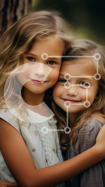 Intra Συλλεκτικό Ξύλινο Παζλ Plywood  4mm - Δύο νεαρά κορίτσια μοιράζονται μια χαρούμενη στιγμή Σε Ξύλινο Κουτί - Διαστάσεις Puzzle: 10x10 cm – 25 κομμάτια