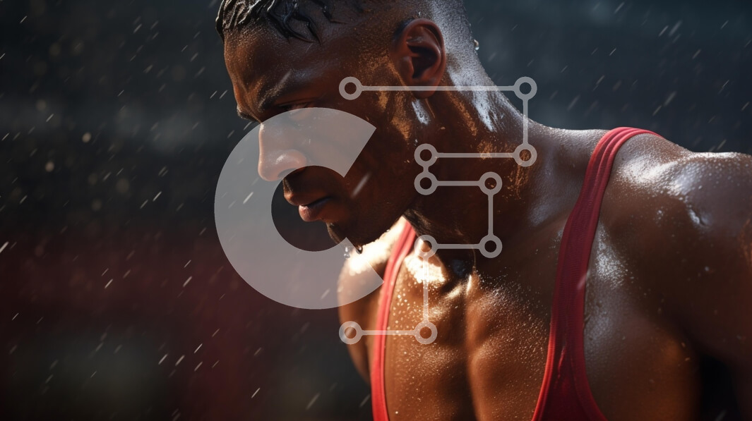 Intra Συλλεκτικό Ξύλινο Παζλ Plywood  4mm - Αθλητής που προετοιμάζεται για τον αγώνα στη βροχή Σε Ξύλινο Κουτί - Διαστάσεις Puzzle: 10x10 cm – 25 κομμάτια