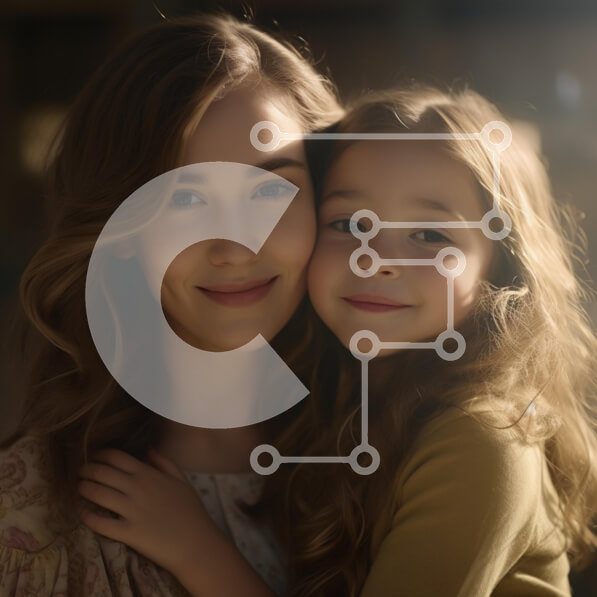 Intra Συλλεκτικό Ξύλινο Παζλ Plywood  4mm - Μια συγκινητική στιγμή ανάμεσα σε μια μητέρα και μια κόρη Σε Ξύλινο Κουτί - Διαστάσεις Puzzle: 10x10 cm – 25 κομμάτια