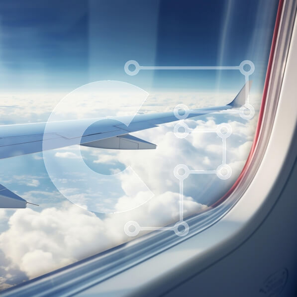 Intra Συλλεκτικό Ξύλινο Παζλ Plywood  4mm - Πτέρυγα αεροπλάνου πάνω από τα σύννεφα Σε Ξύλινο Κουτί - Διαστάσεις Puzzle: 10x10 cm – 25 κομμάτια