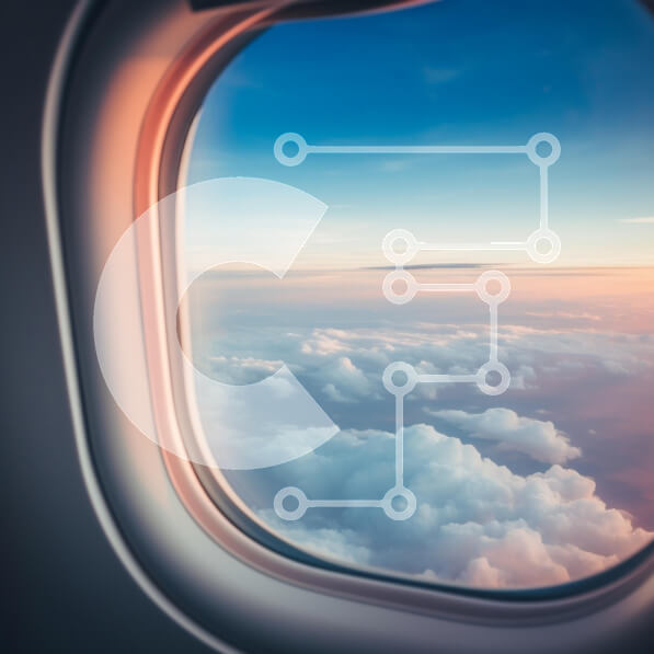 Intra Συλλεκτικό Ξύλινο Παζλ Plywood  4mm - Άποψη παραθύρου αεροπλάνου στο ηλιοβασίλεμα Σε Ξύλινο Κουτί - Διαστάσεις Puzzle: 10x10 cm – 25 κομμάτια