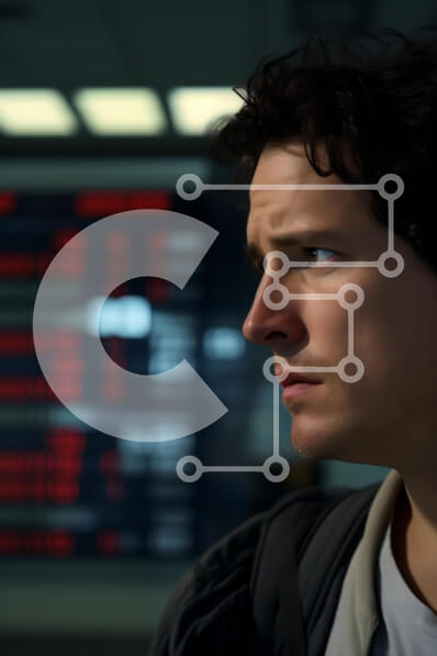 Intra Συλλεκτικό Ξύλινο Παζλ Plywood  4mm - Στοχαστικός άνθρωπος στο αεροδρόμιο Σε Ξύλινο Κουτί - Διαστάσεις Puzzle: 10x10 cm – 25 κομμάτια