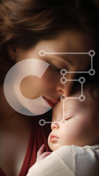 Intra Συλλεκτικό Ξύλινο Παζλ Plywood  4mm - Μητέρα και μωρό μοιράζονται μια ειρηνική στιγμή Σε Ξύλινο Κουτί - Διαστάσεις Puzzle: 10x10 cm – 25 κομμάτια