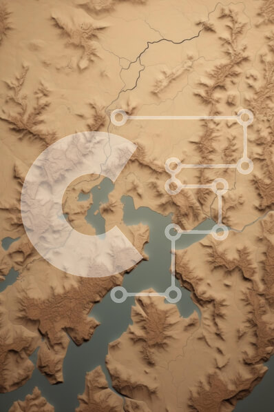 Intra Συλλεκτικό Ξύλινο Παζλ Plywood  4mm - Τοπογραφικό Τοπίο με Βουνά και Νερά Σε Ξύλινο Κουτί - Διαστάσεις Puzzle: 10x10 cm – 25 κομμάτια