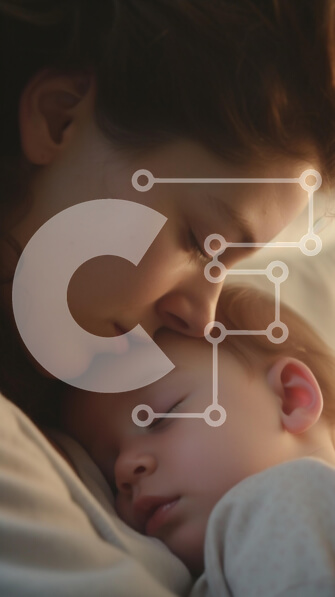 Intra Συλλεκτικό Ξύλινο Παζλ Plywood  4mm - Τρυφερή στιγμή μεταξύ μητέρας και μωρού Σε Ξύλινο Κουτί - Διαστάσεις Puzzle: 10x10 cm – 25 κομμάτια