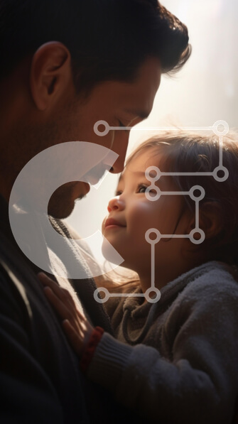 Intra Συλλεκτικό Ξύλινο Παζλ Plywood  4mm - Δέσιμο πατέρα και κόρης Σε Ξύλινο Κουτί - Διαστάσεις Puzzle: 10x10 cm – 25 κομμάτια