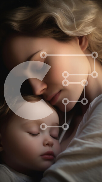 Intra Συλλεκτικό Ξύλινο Παζλ Plywood  4mm - Μάνα και παιδί αγκαλιά Σε Ξύλινο Κουτί - Διαστάσεις Puzzle: 10x10 cm – 25 κομμάτια