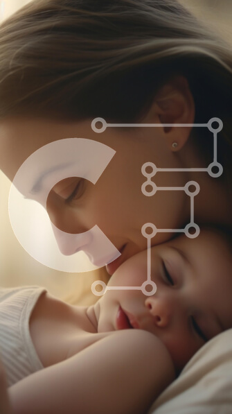 Intra Συλλεκτικό Ξύλινο Παζλ Plywood  4mm - Τρυφερή στιγμή μεταξύ μητέρας και παιδιού Σε Ξύλινο Κουτί - Διαστάσεις Puzzle: 10x10 cm – 25 κομμάτια