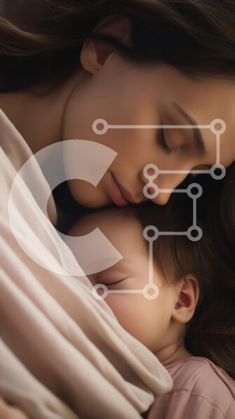 Intra Συλλεκτικό Ξύλινο Παζλ Plywood  4mm - Τρυφερή στιγμή μεταξύ μητέρας και παιδιού Σε Ξύλινο Κουτί - Διαστάσεις Puzzle: 10x10 cm – 25 κομμάτια