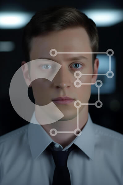 Intra Συλλεκτικό Ξύλινο Παζλ Plywood  4mm - Σοβαρός νεαρός άνδρας με επαγγελματική ενδυμασία Σε Ξύλινο Κουτί - Διαστάσεις Puzzle: 10x10 cm – 25 κομμάτια